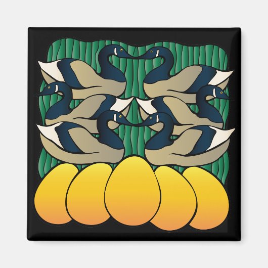 Six Geese Lays Magnet (Vorne)