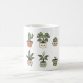 Six Happy Plants Coffee Mug | Stress Relief Green Kaffeetasse (Mittel)