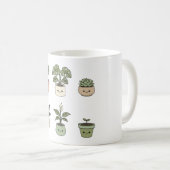 Six Happy Plants Kaffeetasse | Stressabbau Grün (VorderseiteRechts)