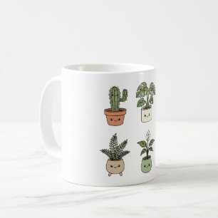 Six Happy Plants Kaffeetasse Stressabbau Grün