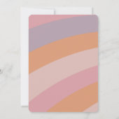 SIX ist ein Vibe Groovy Retro Pastelle Mädchen Geb Einladung (Rückseite)