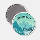 Six Mile Lake Ontario Provincial Park Magnet (Vorderseite/Rückseite)