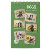 Six Month Calendar Dogs in Flowers Kalender (Titelbild)
