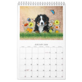 Six Month Calendar Dogs in Flowers Kalender (Jan 2026)