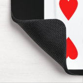 Six Of Hearts Playing Card Valentine Costume Mousepad (Ecke)