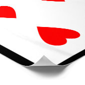 Six Of Hearts Playing Card Valentine Costume  Poster (Ecke)