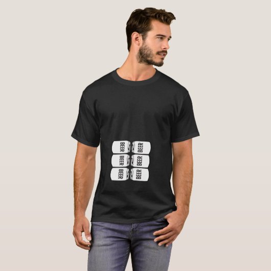 Six Pack Abs Funny Halloween Kostüm Funny Beer T-Shirt (Vorne ganz)