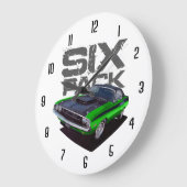 Six Pack Große Wanduhr (Winkel)