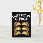 Six Pack Taco Cinco De Mayo Mexiko Männer Karte (Gelbe Blume)