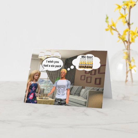 Six pack tee! karte (Gelbe Blume)