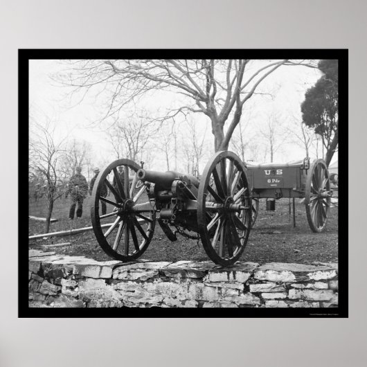 Six Pounder Artillery Gun in Washington, DC 1862 Poster (Vorne)