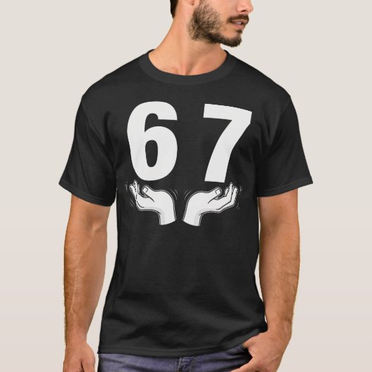 Six Seven 67 6 7 67 n Boys 6-7 Meme Hands T-Shirt (Vorderseite)
