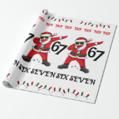 Six Seven 67 6 7 6-7 Meme Santa Dubbing Christmas Geschenkpapier (Ungerollt)