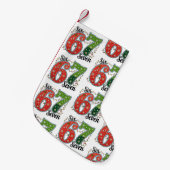 Six Seven 67 6 7 Christmas Meme Funny Xmas Lights Kleiner Weihnachtsstrumpf (Vorderansicht (hängend))