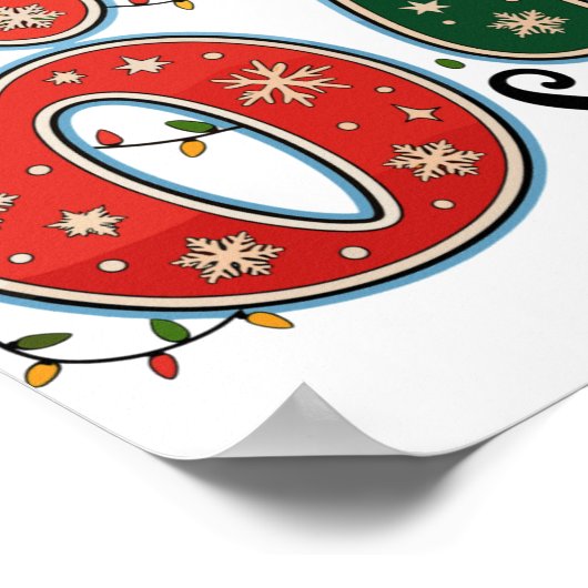 Six Seven 67 6 7 Christmas Meme Funny Xmas Lights Poster (Ecke)