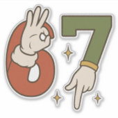 Six Seven 67 6 7 Christmas Santa Elf Meme Aufkleber (Vorderseite)