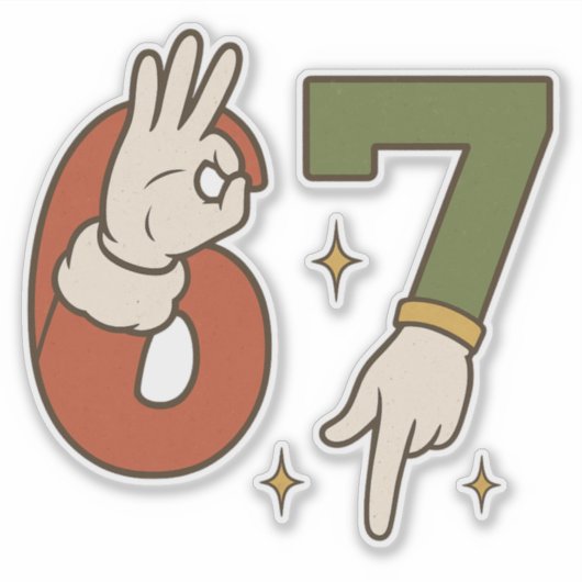 Six Seven 67 6 7 Christmas Santa Elf Meme Aufkleber (Vorderseite)