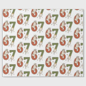 Six Seven 67 6 7 Christmas Santa Elf Meme Geschenkpapier (Flach)