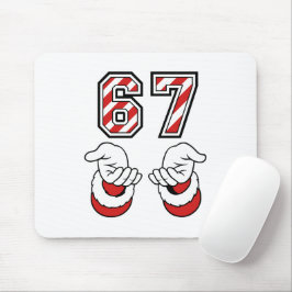 Six Seven 67 6 7 Cute Christmas Meme Holiday Mousepad