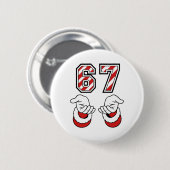Six Seven 67 6 7 Festliches Weihnachts-Meme-Feiert Button (Vorne & Hinten)