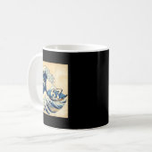 Six Seven 67 6-7 Japanese The Great Wave Off Kanag Kaffeetasse (Vorderseite Links)