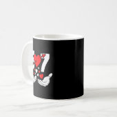 Six Seven 67 6 7 Kids 67 Meme Hands Funny Valentin Kaffeetasse (Vorderseite Links)