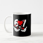 Six Seven 67 6 7 Kids 67 Meme Hands Funny Valentin Kaffeetasse (Links)