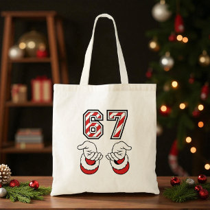 Six Seven 67 6 7 Lustiger Weihnachts-Meme Feiertag Tragetasche