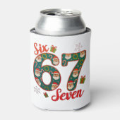 Six Seven 67 6 7 Meme Christmas Xmas Santa Hat Dosenkühler (Kanne Vorderseite)
