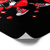 Six Seven 67 6 7 Meme Dabbing Heart Valentines Bro Poster (Ecke)