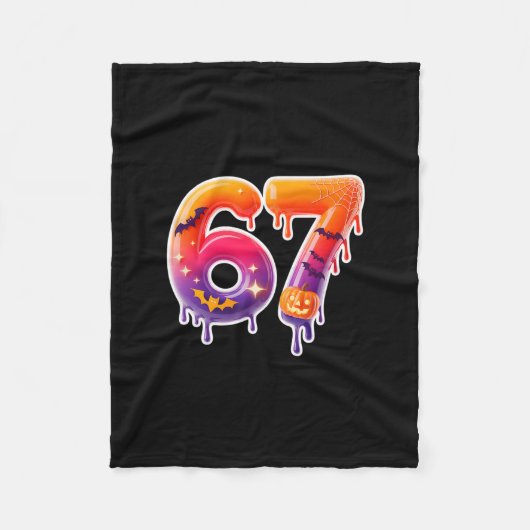Six Seven 67 6 7 Meme Design Lustiges Eis-Drip Fleecedecke (Vorderseite)