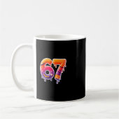 Six Seven 67 6 7 Meme Design Lustiges Eis-Drip Kaffeetasse (Links)