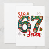 Six Seven 67 6 7 Meme Weihnachten Xmas Santa Hut (Vorne/Hinten)