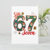 Six Seven 67 6 7 Meme Weihnachten Xmas Santa Hut (Stehend Vorderseite)