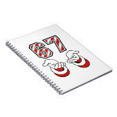 Six Seven 67 6 7 Santa Christmas Meme Holiday Notizblock (Rechte Seite)