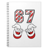 Six Seven 67 6 7 Santa Christmas Meme Holiday Notizblock (Vorderseite)