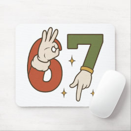 Six Seven 67 6 7 Santa Elf Christmas Meme Mousepad