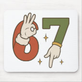 Six Seven 67 6 7 Santa Elf Weihnachts Meme Mousepad (Vorne)