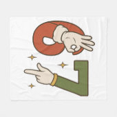 Six Seven 67 6 7 Santa Elf Weihnachtsmeme Fleecedecke (Vorderseite (Horizontal))