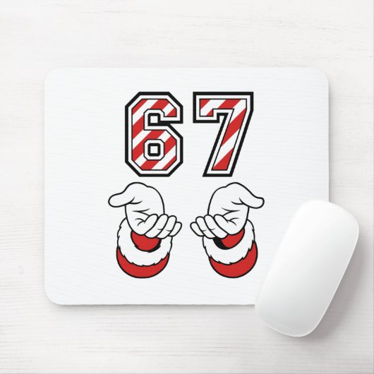 Six Seven 67 6 7 Süßes Weihnachts-Meme Ferien Mousepad (Mit Mouse)