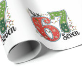 Six Seven 67 6 7 Weihnachtsmeme Lustige Weihnachts Geschenkpapier (Rolleneckpunkt)