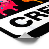 Six Seven 67 Birthday Crew Ice Cream Cake Gen Alph Poster (Ecke)