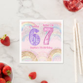 Six Seven 67 Birthday Napkins Serviette (Beispiel)