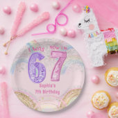 Six Seven 67 Birthday Paper Plates Pappteller (Party)