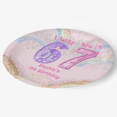 Six Seven 67 Birthday Paper Plates Pappteller (Schrägansicht)