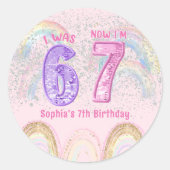 Six Seven 67 Birthday Sticker (Vorderseite)