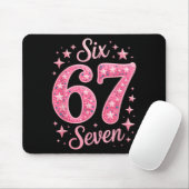 Six Seven 67 Birthdayalpha Slang Gen 67th Number 6 Mousepad (Mit Mouse)