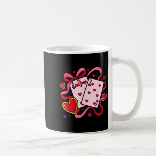 Six Seven 67 Boys Girls Valentines Day Cool Playin Kaffeetasse (Rechts)