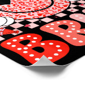 Six Seven 67 Bruh 6 7 Cute Hearts Happy Valentines Poster (Ecke)