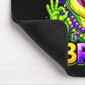 Six Seven 67 Bruh Mardi Gras Mardigator Alligator Mousepad (Ecke)